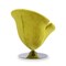 Manhattan Comfort Tulip Swivel Accent Chair in Green and Polished Chrome AC029-GR - alternate 5